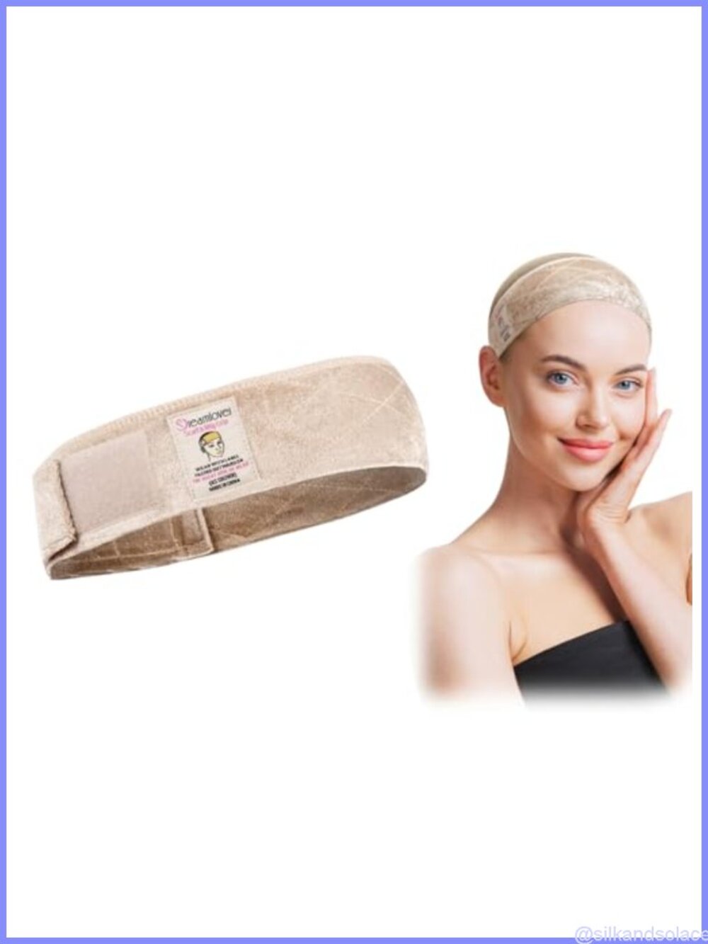 Velour Wig Grip Band Non-Slip Adjustable Headband for Wigs